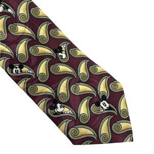 Walt Disney Hidden Mickey Tie Necktie Mickey Inc. 100% Silk Paisley